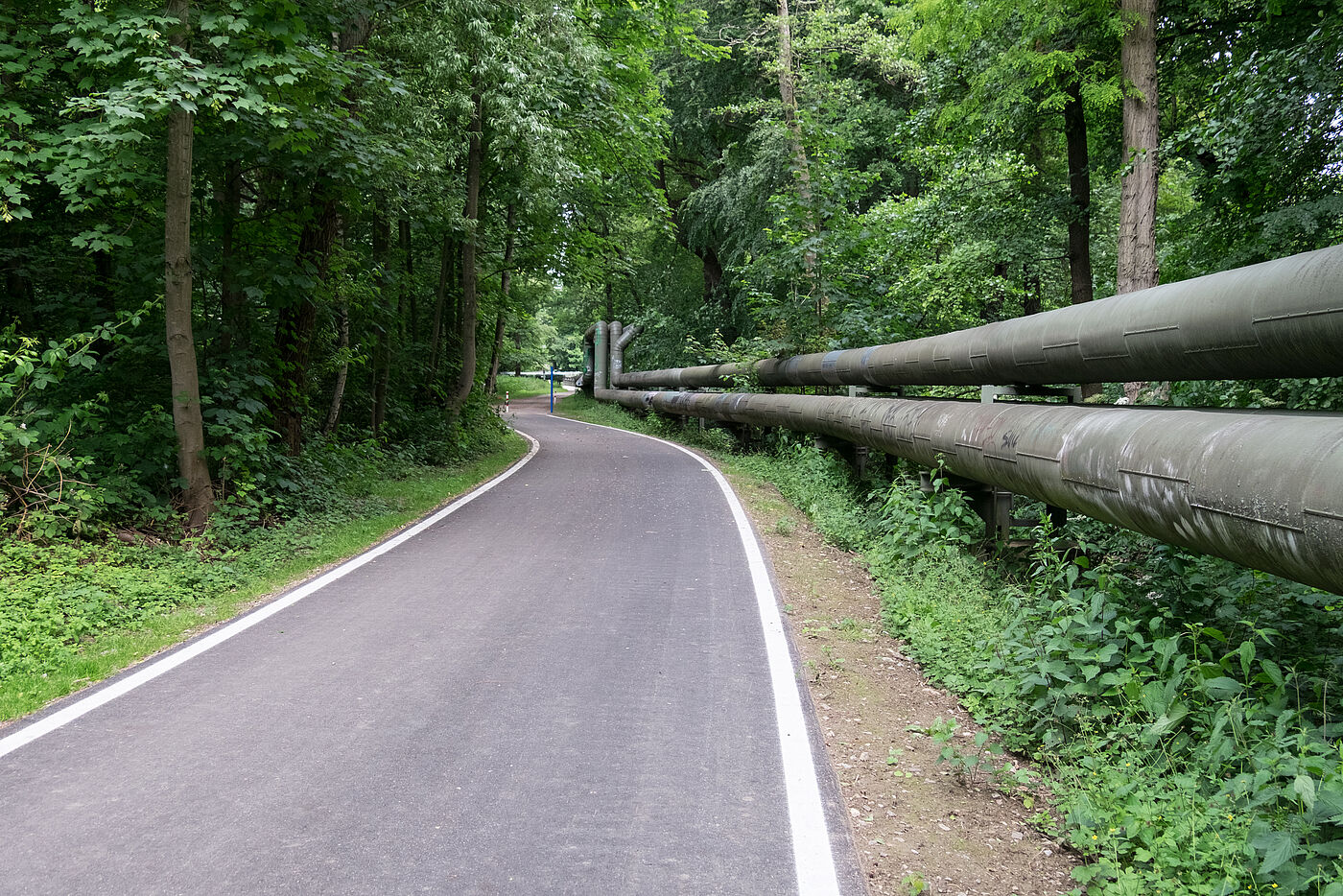 Emscher Park Radweg: Teilstück vor Heizkraftwerk