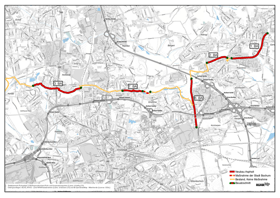 Übersichtsplan Emscher Park Radweg