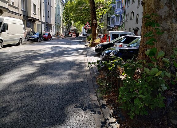 Senkrechtstellplätze an der Oskar-Hoffmann-Straße