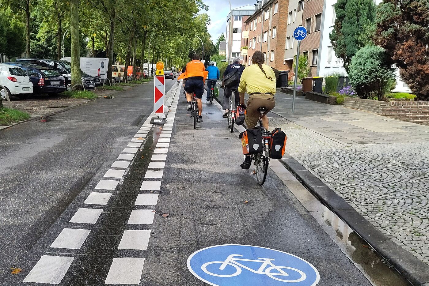 Neuaufteilung des Fahrbahnquerschnitts 