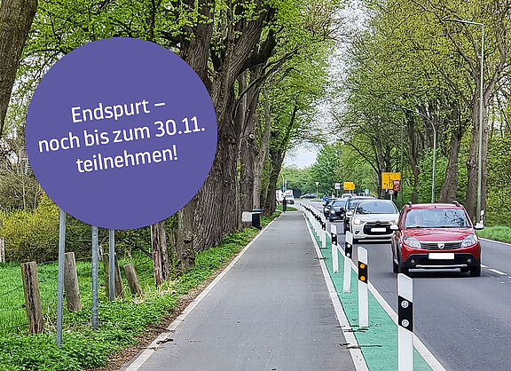 Landstraße seperaten Fahrradweg